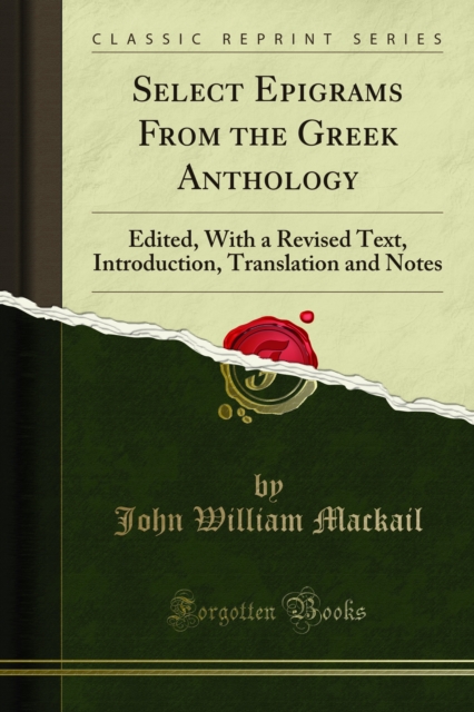 Select Epigrams From the Greek Anthology