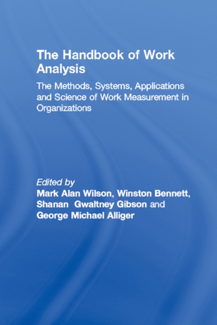 Handbook of Work Analysis
