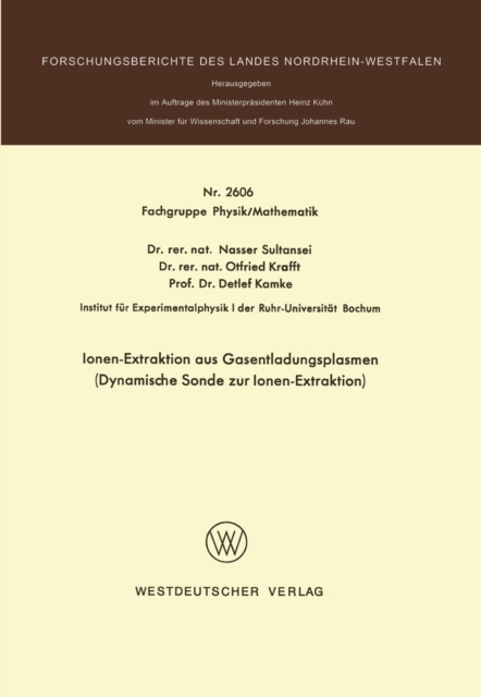 Ionen-Extraktion aus Gasentladungsplasmen