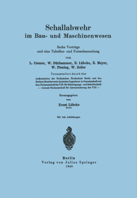 Schallabwehr im Bau- und Maschinenwesen