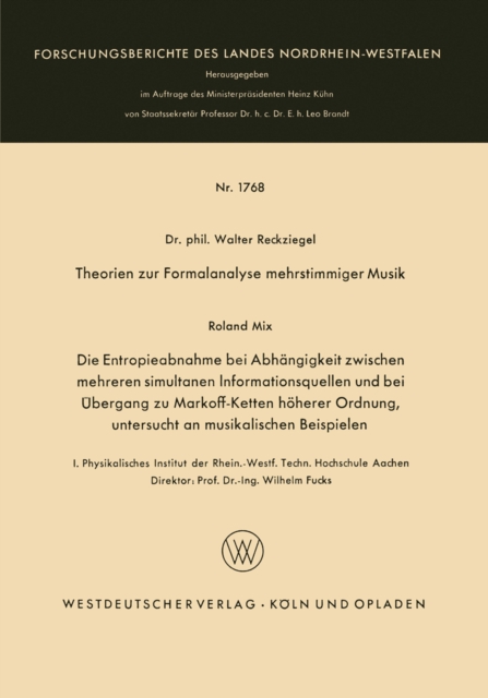 Theorien zur Formalanalyse mehrstimmiger Musik