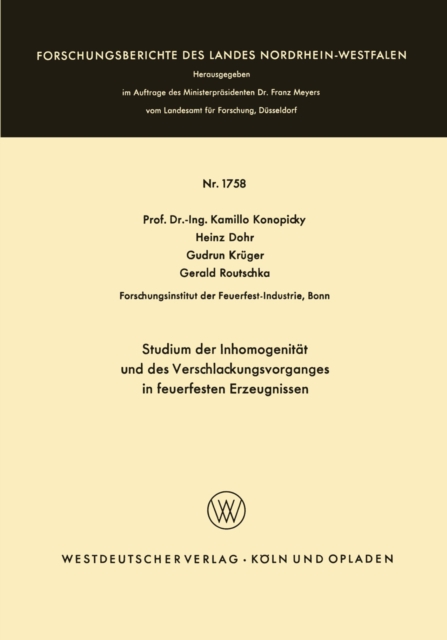 Studium der Inhomogenität und des Verschlackungsvorganges in feuerfesten Erzeugnissen