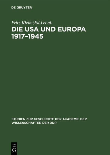 Die USA und Europa 1917-1945