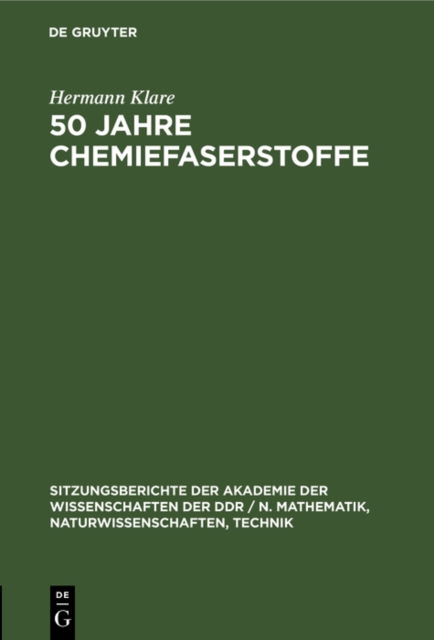50 Jahre Chemiefaserstoffe