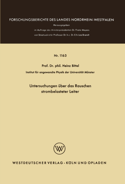 Untersuchungen über das Rauschen strombelasteter Leiter