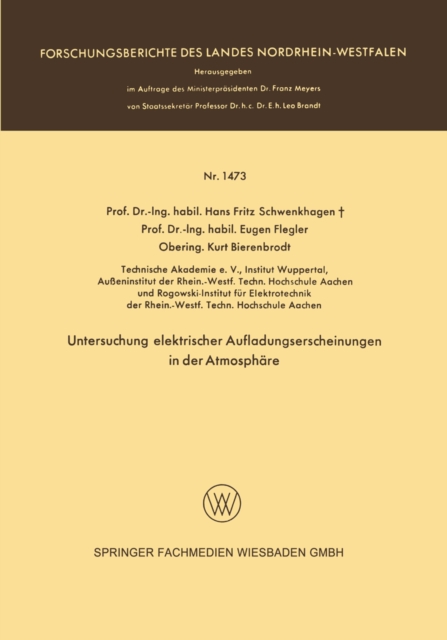 Untersuchung elektrischer Aufladungserscheinungen in der Atmosphäre
