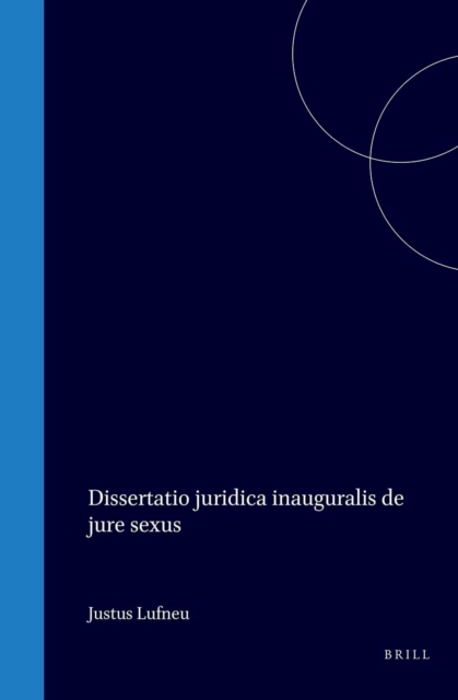 Diss. jur. inaug. de jure sexus