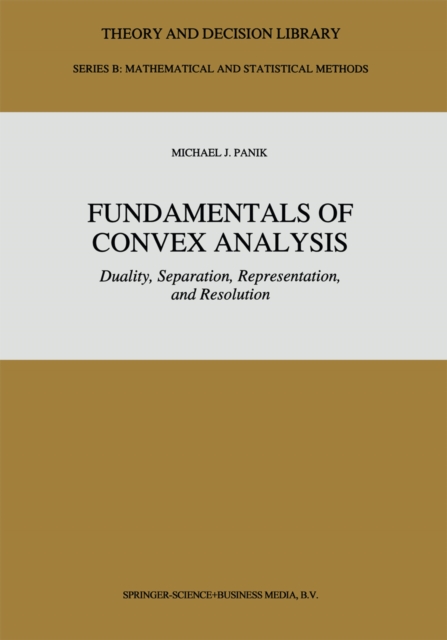 Fundamentals of Convex Analysis