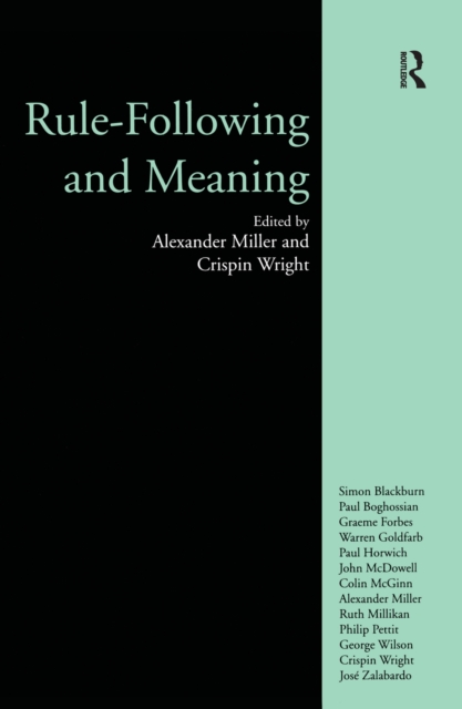 Rule-following and Meaning