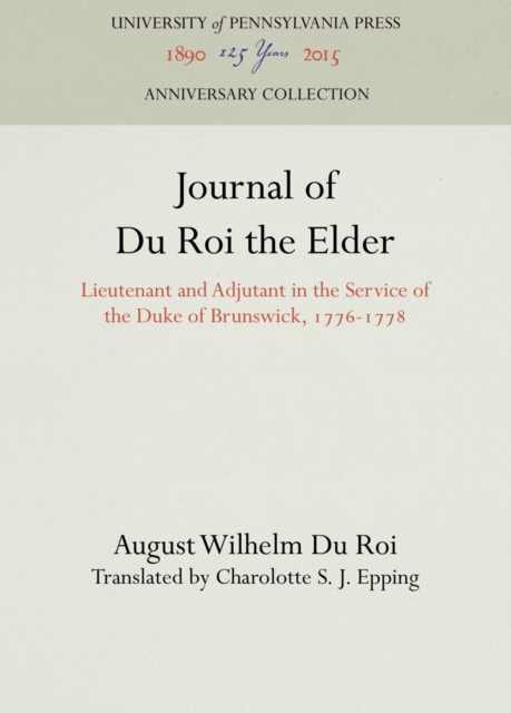 Journal of Du Roi the Elder