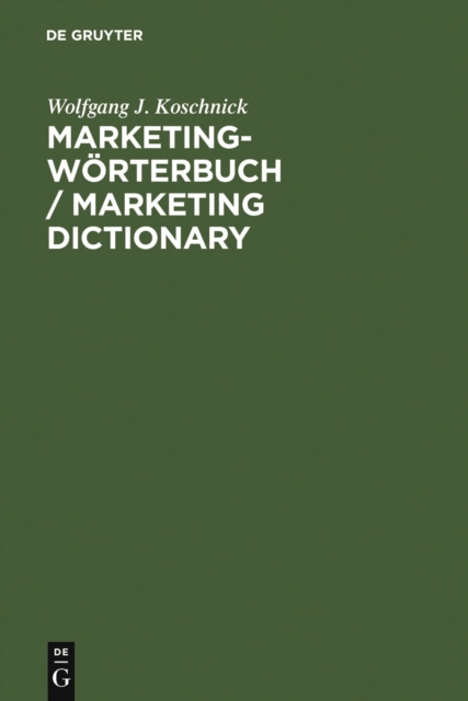 Marketing-Worterbuch / Marketing Dictionary