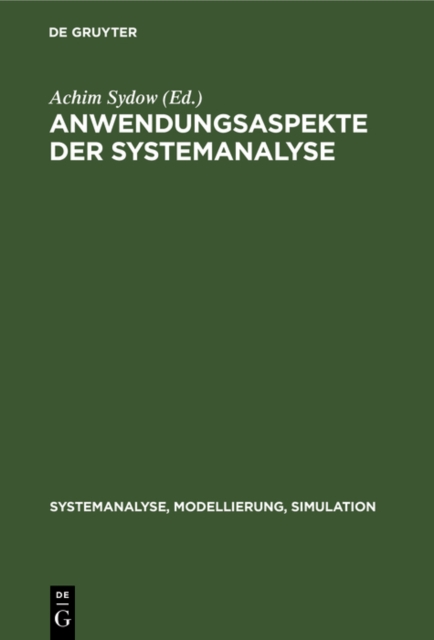 Anwendungsaspekte der Systemanalyse