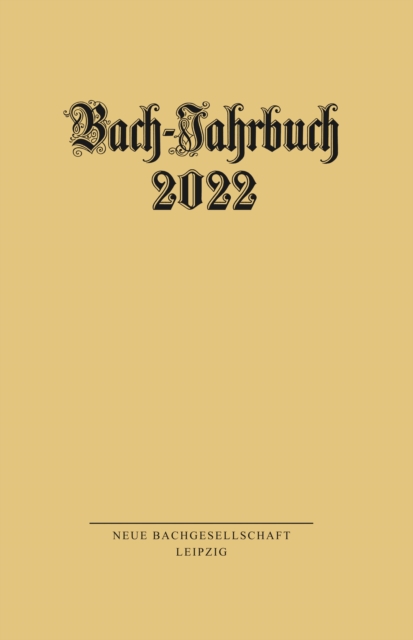 Bach-Jahrbuch 2022