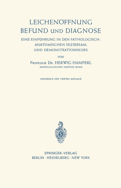 Leichenöffnung Befund und Diagnose