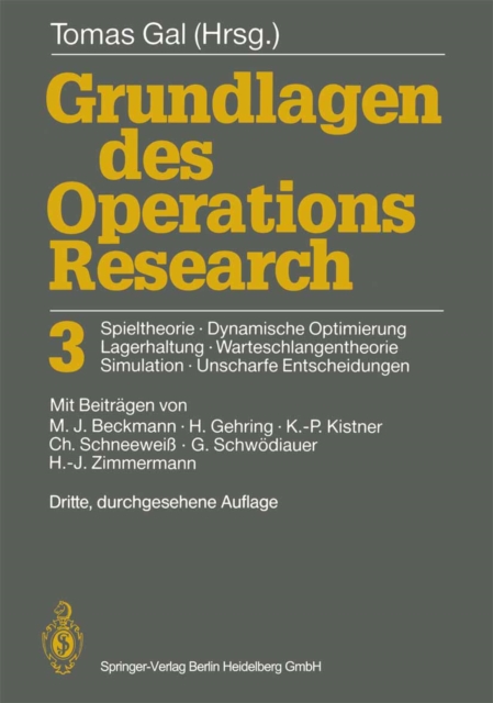 Grundlagen des Operations Research 3