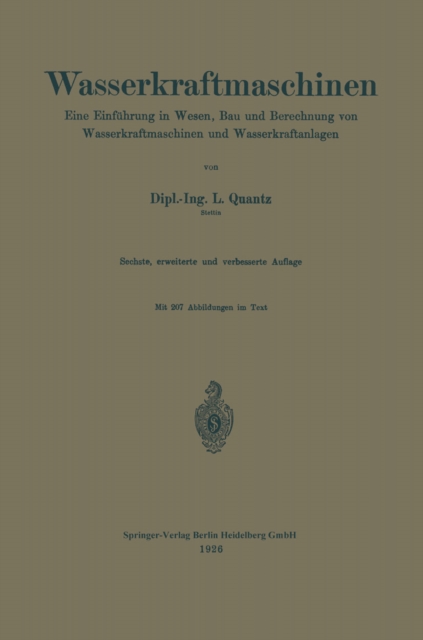 Wasserkraftmaschinen