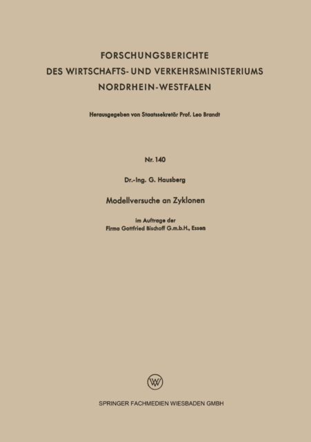 Modellversuche an Zyklonen