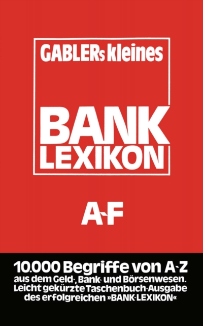 Gablers Kleines Bank Lexikon