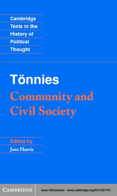 Tonnies: Community and Civil Society