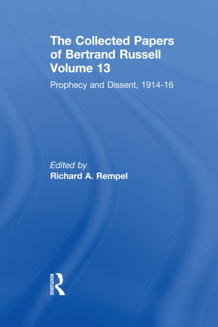Collected Papers of Bertrand Russell, Volume 13