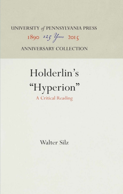 Holderlin's &quote;Hyperion&quote;