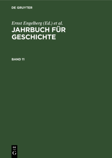 Jahrbuch fur Geschichte. Band 11