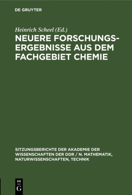 Neuere Forschungsergebnisse aus dem Fachgebiet Chemie
