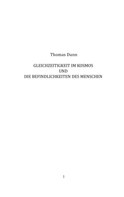 Gleichzeitigkeit im Kosmos