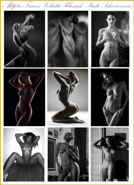 280 Frauen Vollaktfotos Studio Schwarzweiss.