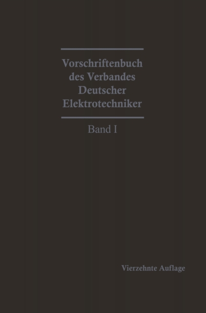 Vorschriftenbuch des Verbandes Deutscher Elektrotechniker