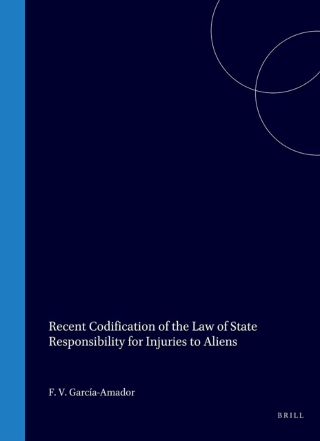Recent Codification of the Law of State Responsibility for Injuries to Aliens