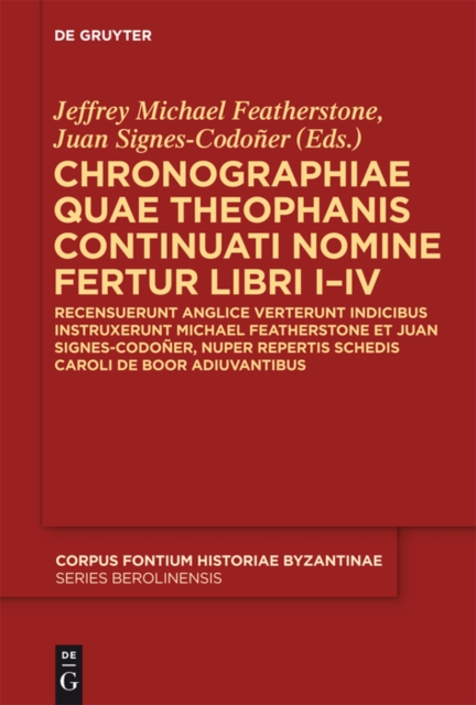 Chronographiae quae Theophanis Continuati nomine fertur Libri I-IV