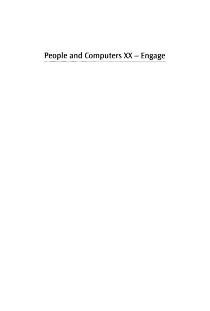 People and Computers XX - Engage