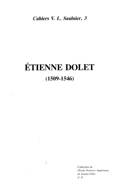 Étienne Dolet (1509-1546)