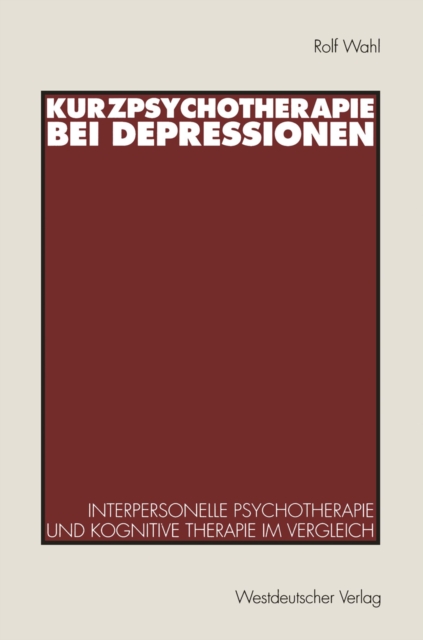 Kurzpsychotherapie bei Depressionen