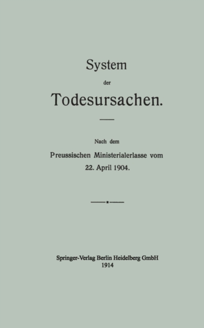 System der Todesursachen