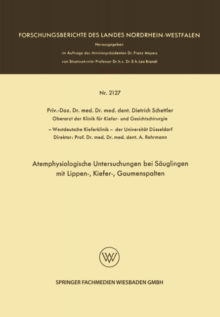 Atemphysiologische Untersuchungen bei Säuglingen mit Lippen-, Kiefer-, Gaumenspalten