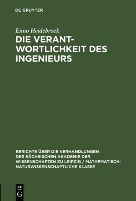 Die Verantwortlichkeit des Ingenieurs