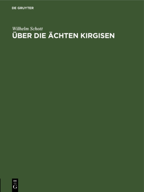 Uber die Achten Kirgisen
