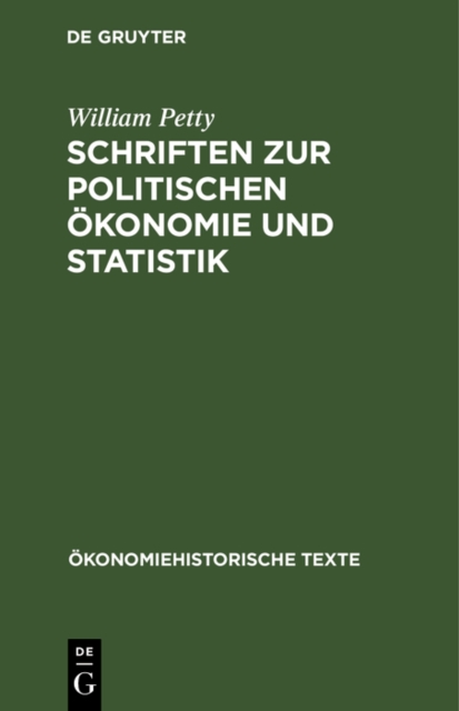 Schriften zur politischen Okonomie und Statistik