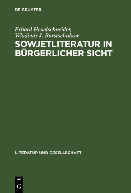 Sowjetliteratur in burgerlicher Sicht