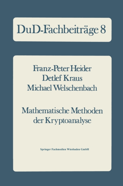 Mathematische Methoden der Kryptoanalyse