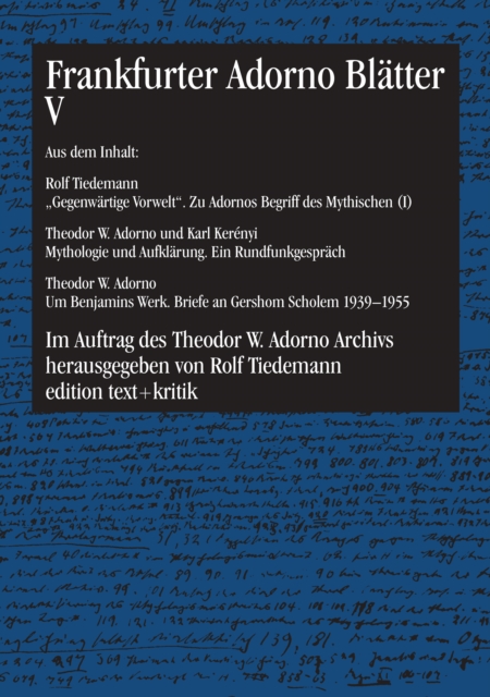 Frankfurter Adorno Blätter V