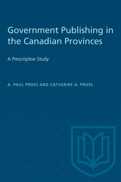 Government Publishing in the Canadian Provinces