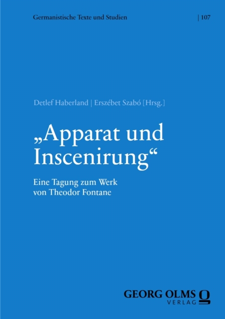  Apparat und Inscenirung&quote;