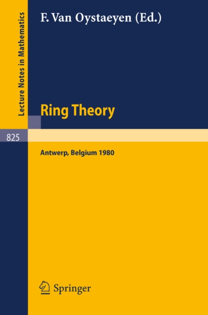 Ring Theory, Antwerp 1980