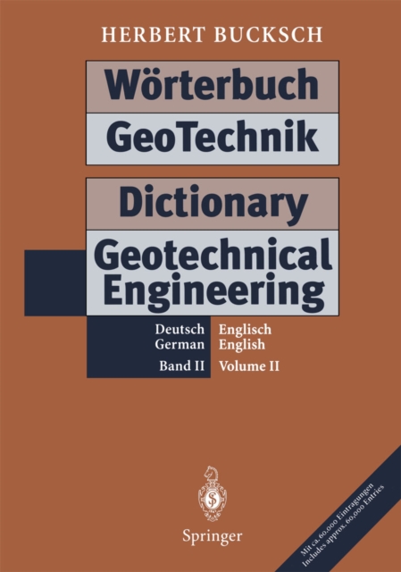 Wörterbuch GeoTechnik Dictionary Geotechnical Engineering