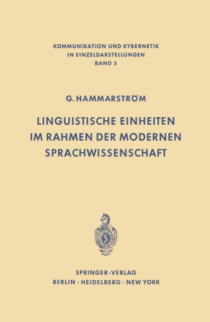 Linguistische Einheiten im Rahmen der modernen Sprachwissenschaft