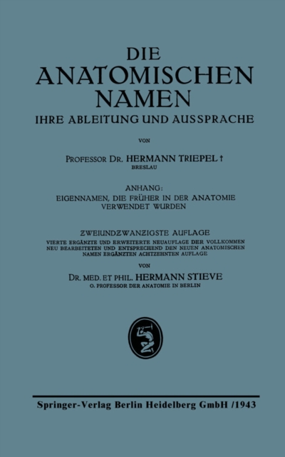 Die Anatomischen Namen