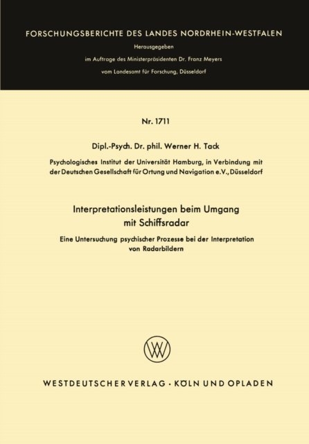 Interpretationsleistungen beim Umgang mit Schiffsradar